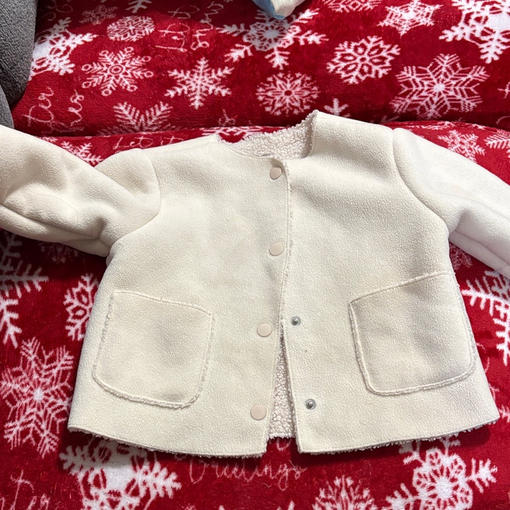 Zara Cream Sherpa Jacket